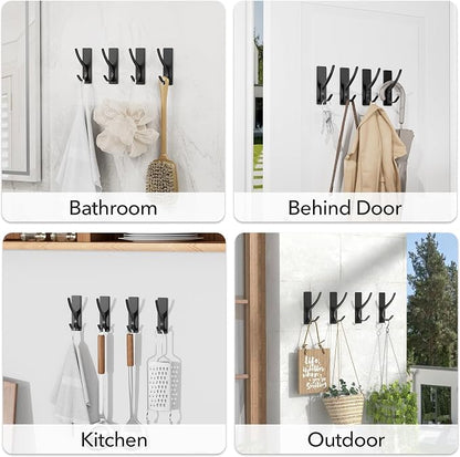 pickpiff Matt Black Self Adhesive Coat Hooks - Image 7