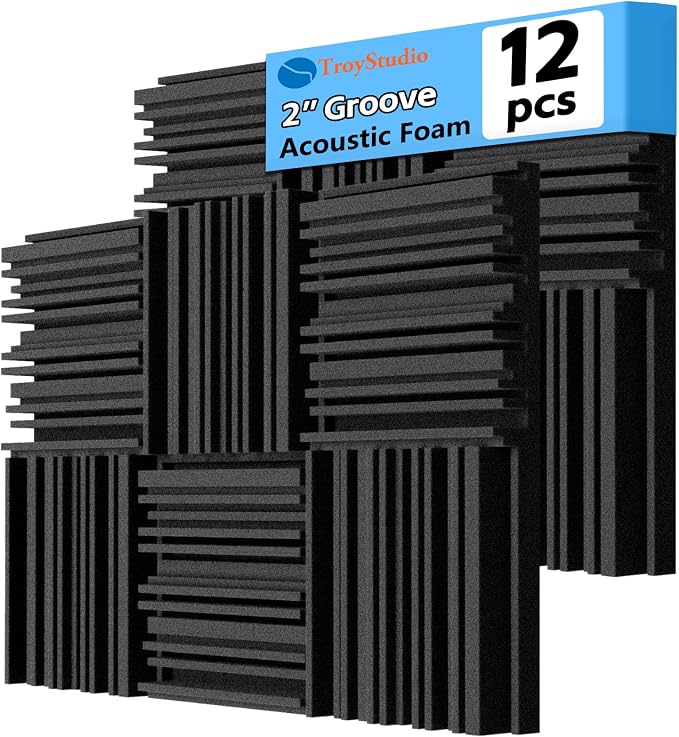TroyStudio Thick Acoustic Foam Panels, Dense Soundproof Padding Tile, Recording by TroyStudio