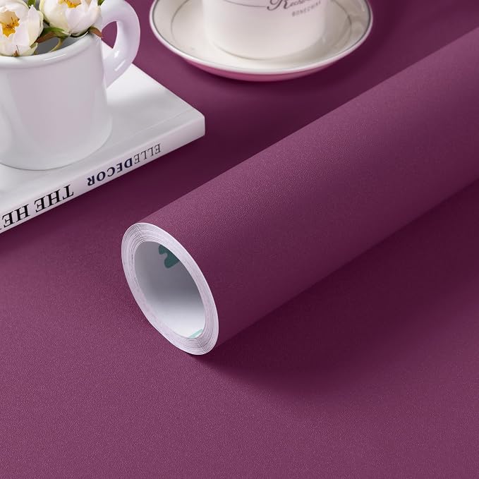 Peel and Stick Wallpaper 15.7" x 393.7" Hot Pink Contact Paper by practicalWs