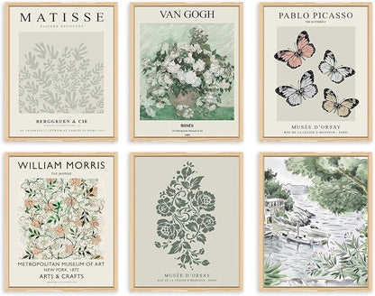 QIAOMICS Sage Green Poster Master Wall Art Print, Matisse Wall Decor Aesthetic by QIAOMICS