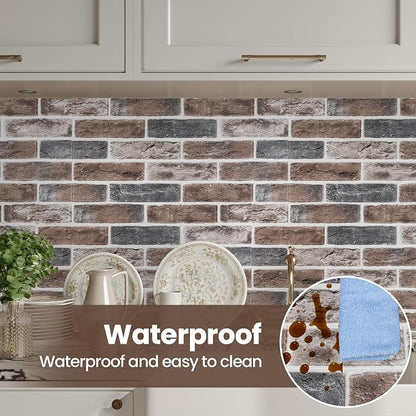 3D Wall Panels Brick Peel and Stick 26.7"x13.4"-10 PCS - Image 2