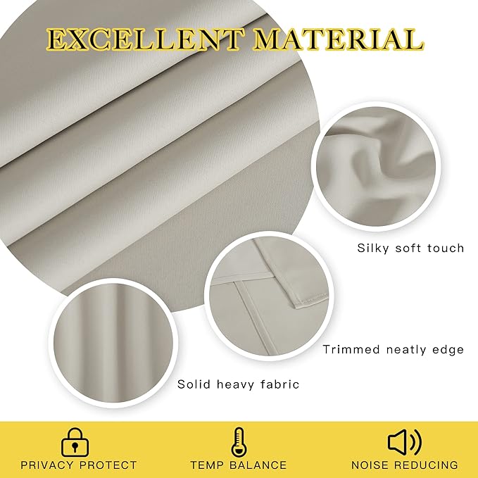 NICETOWN Sliding Door Curtains Extra Wide and Long, Thermal Insulated Large - Image 5