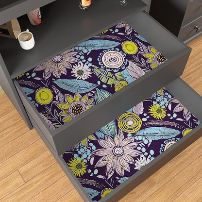 Purple Boho Wallpaper Peel and Stick, Vintage Yellow Floral Contact Paper - Image 7