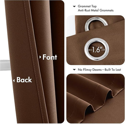 MIULEE Blackout Curtains for Bedroom Living Room 2 Panels, Thermal Insulated - Image 4