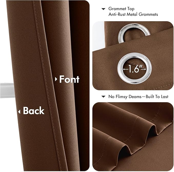 MIULEE Blackout Curtains for Bedroom Living Room 2 Panels, Thermal Insulated - Image 5