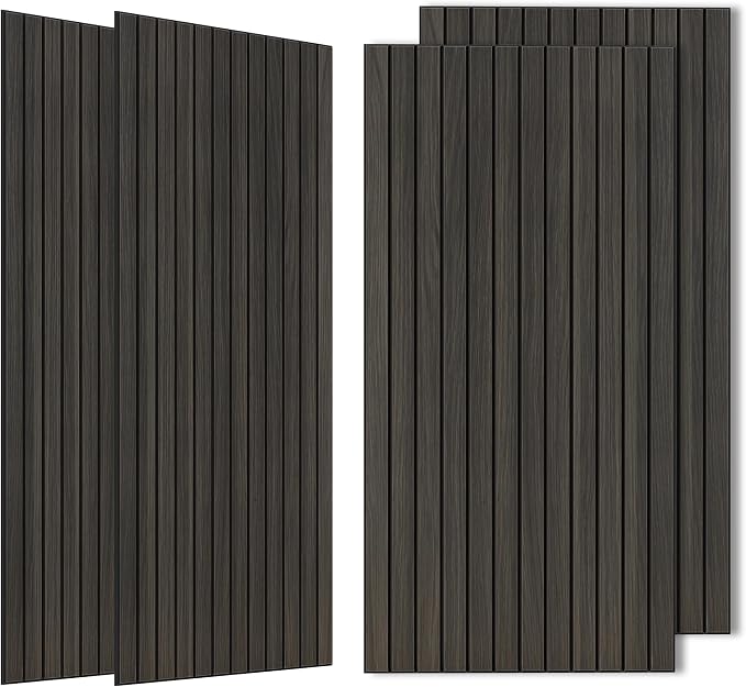 Wood Veneer Acoustic Panels, 4 Pack 47.2”x23.6” Sound Panels, Decorative Large by AUTORIFIC