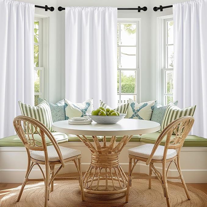 NICETOWN Bedroom 100% Blackout Curtains, 2 Panels, 34 by 36, Snow White - Image 4