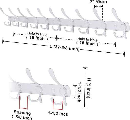 Dseap Coat Rack Wall Mount - Image 2