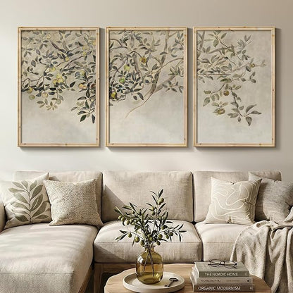 Large Vintage Framed Botanical Wall Art by Cuspin