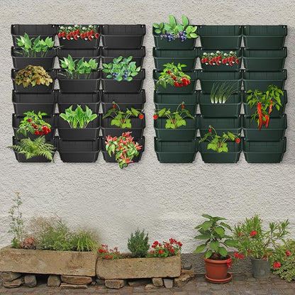 Hanging Vertical Wall Planter, 18 Pack Vertical Garden Planter, - Image 7