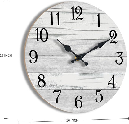 KECYET Wall Clock Battery Operated 16 Inch Large Gray Silent Non Ticking - Image 2
