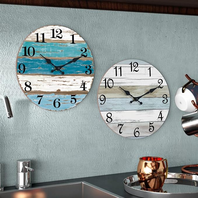 CHYLIN Nautical 14 Inch Wall Clock, Silent Sweep Movement, Good Gift - Image 8