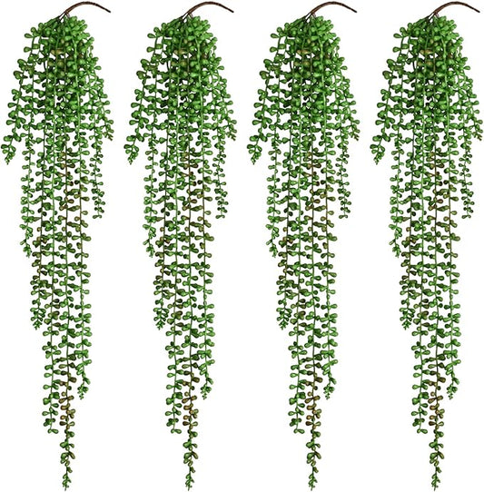 Waipfaru 4Pcs Artificial Hanging Plants, Fake Vines Fake Hanging Plants by Waipfaru