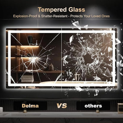 Delma LED Bathroom Mirror with Lights, 30x55 Vanity Mirror - Image 5