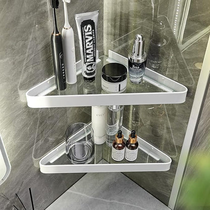 VOLPONE Bathroom Shelves Wall Mounted Glass Corner Shelf by VOLPONE