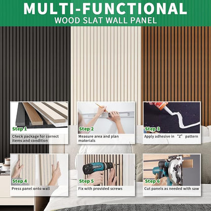 3 Pack Sample Set 3D Acoustic Slat Panels, 4.72" x 5.9" Sound Absorbing Wood - Image 4
