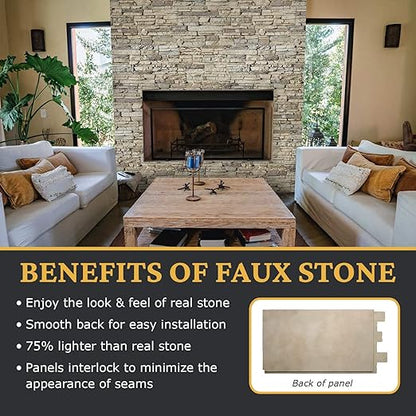 AZ Faux High-Density Polyurethane Faux Stone Wall Covering Panels - Image 5