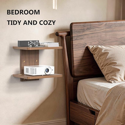 WALI Floating TV Shelf, 2 Tier Projector Shelf - Image 6