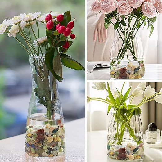 5LB Colorful Pebbles for Succulent, 3/8 Inch Natural River Rocks for Plants, Natural Decorative Polished Pebbles for Cactus,Vases, Planters,Outdoor Gardening and Indoor Plants