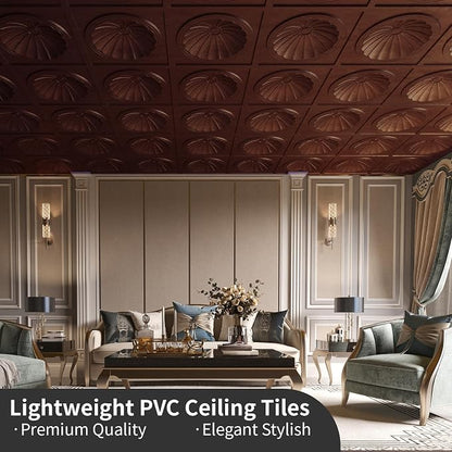 Art3dwallpanels Ceiling Tiles 12 Pack Drop Ceiling Tiles, 24 x 24 Inch High - Image 3