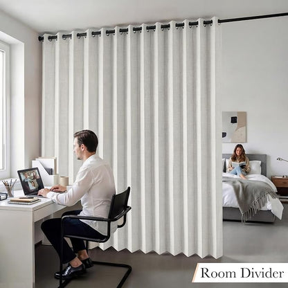 RYB HOME Accordion Style Closet Curtain-100% Blackout Folding Accordion Curtain - Image 9