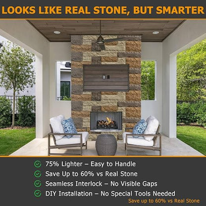 ROOMTEC 6-Packs Faux Stone Wall Covering Panels - Image 4