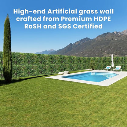 Artificial Boxwood Panel 8 Pieces 20"x20", Faux Ivy Privacy Fence Screen - Image 7