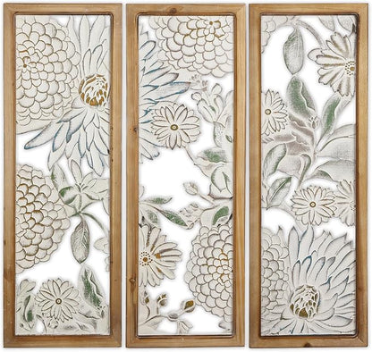 XIAOAIKA Boho Carved Wall Art Decor, 35.5 Inch Hand-Carved Panels, Antique - Image 7