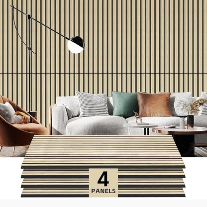 RITOLLO 4 Pack Wood Panels for Wall, 47.2"×23.6" Wood Slat Acoustic Panels for by Ritollo