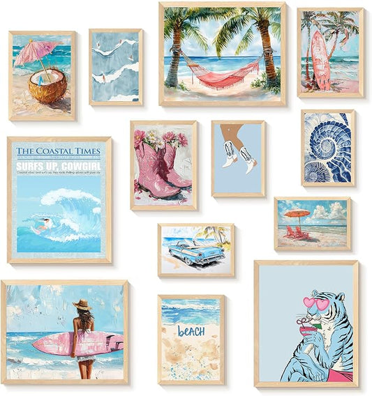 KBKBART Coastal Cowgirl Room Decor Aesthetic Set of 13, Coastal Granddaughter by KBKBART