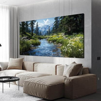 Canvas Wall Art Decor Green Nature Wall Art Prints Artwork by TAIJXAGSG
