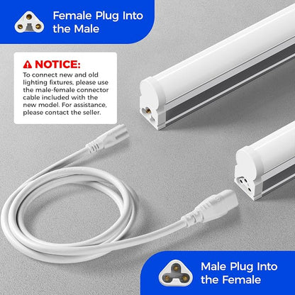 Barrina 6 Pack LED T5 Integrated Single Fixture 1FT, Linkable Under Cabinet - Image 4