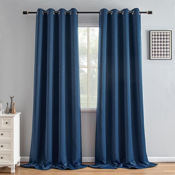 IGEMAEVE Blackout Curtains 96 Inch Length 2 Panels Set, Grommet Energy Saving by IGEMAEVE