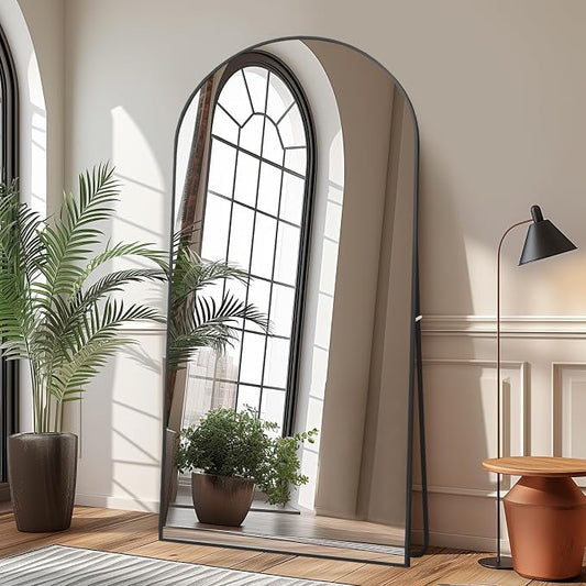 Beauty4U 71" x 32" Arched Full Length Mirror, HD Tempered Glass Floor Mirror by Beauty4U
