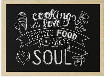 U Brands Chalkboard, Light Birch Wood Frame - Image 3