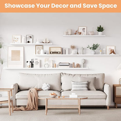 upsimples Floating Shelves for Wall, 47.3 Inch Shelves for Decor Storage Set of - Image 5