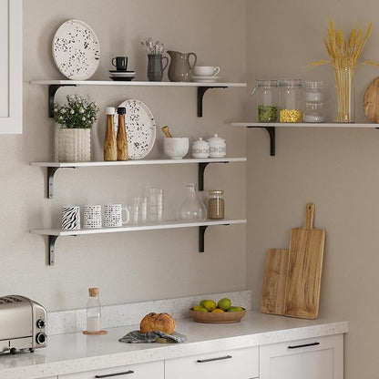 DINZI LVJ Long Wall Shelves, 47.3Inch Wall Mounted Shelves Set of 2, Extra - Image 7