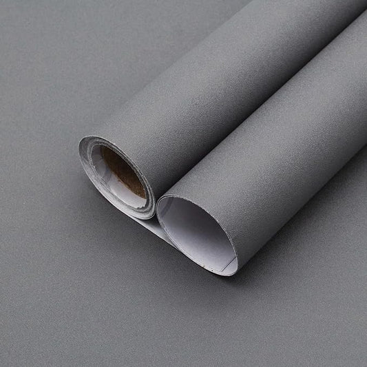 Yancorp 16"x120" Matte Dark Gray Contact Papaer Peel and Stick Wallpaper Vinyl by YancorpHomeDecor