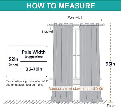 NICETOWN Thermal Insulated 100% Blackout Curtains, Noise Reducing Performance - Image 8