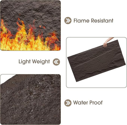 3D Faux Stone Wall Panels, Lightweight & Waterproof, Easy DIY Install - Image 3