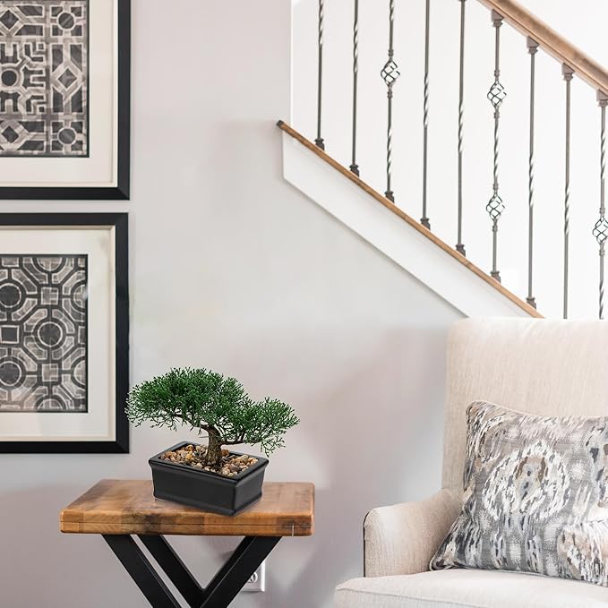 Artificial Bonsai Tree Juniper Faux Plants Indoor Fake Plants Decor with Ceramic Pots for Home Table Office Desk Bathroom Shelf Bedroom Living Room Farmhouse Decoration