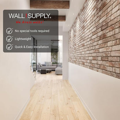 Wall!Supply 3D Wall Panels – Faux Brick, Bedroom & Office – Easy DIY - Image 3