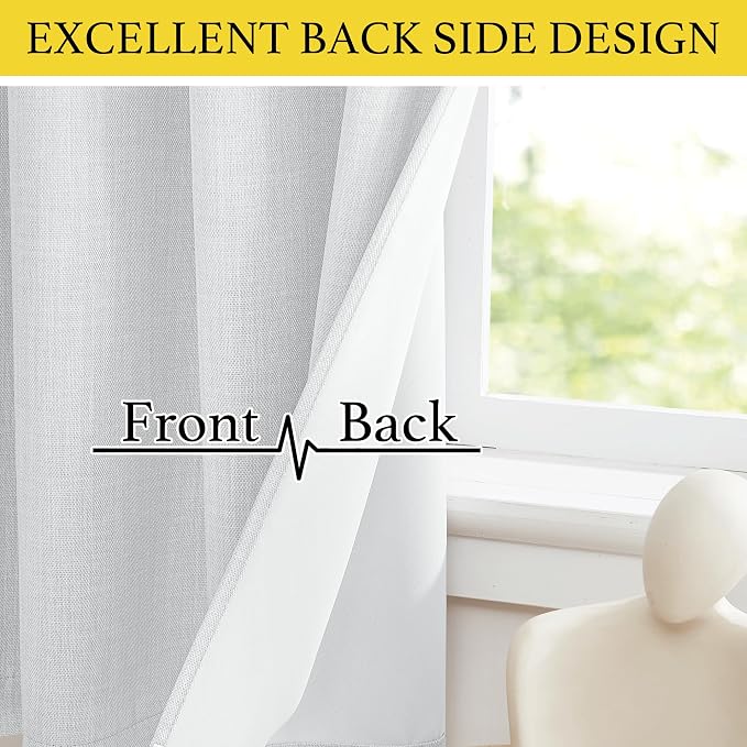 NICETOWN Faux Linen Curtain Valances - Image 3