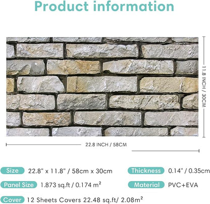Commomy Faux Brick 3D Wall Panels - Image 6
