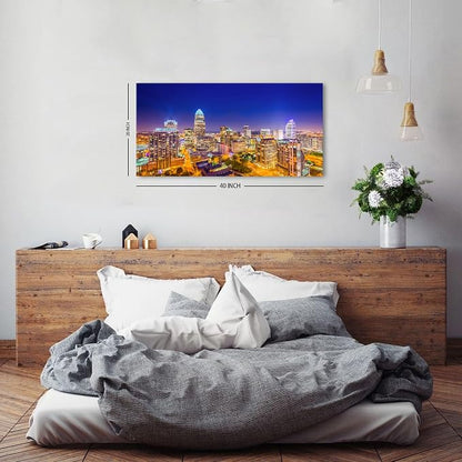 Charlotte Skyline Wall Art North Carolina City Wall Art Decor - Image 4