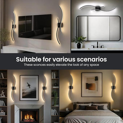 Battery Operated Wall Sconces Set of Two, 10000mAh Rechargeable Modern Wall - Image 7