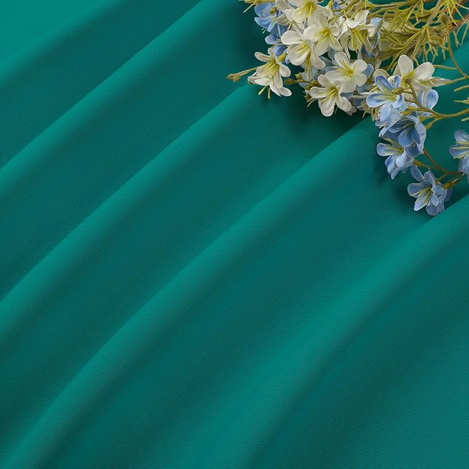 CUCRAF Turquoise Blackout Curtains 84 inch Length 2 Panels Set, Rod Pocket Room - Image 7