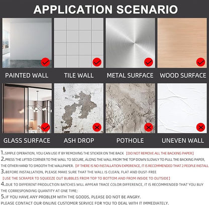 Grey Wallpaper Self Adhesive Peel and Stick Wall Pattern - Image 7