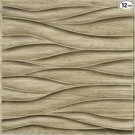 STICKGOO 3D Wall Panels for Interior Wall Decor, Wood 3D Textured Wall Decor by STICKGOO