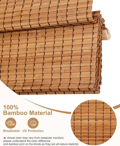42''W X 72''H Cordless Bamboo Roman Shades - Image 5